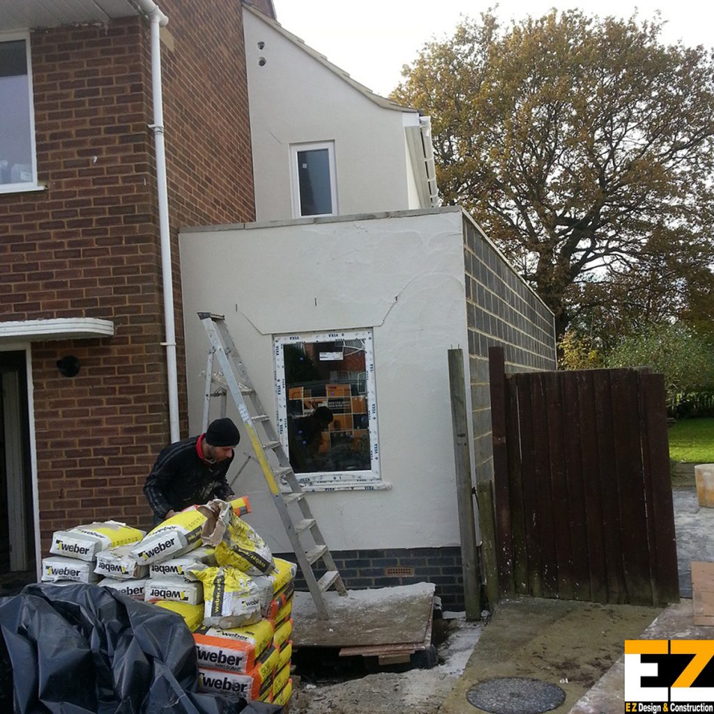 External Rendering Bromley rendering work underway
