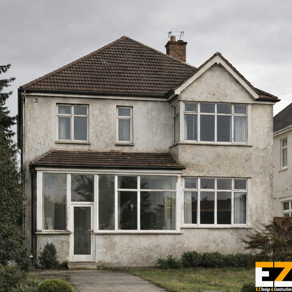 Before photo of a solid wall house in Beckenham prior to external wall insulation installation