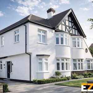 External wall insulation completed property in Bromley after landscaping