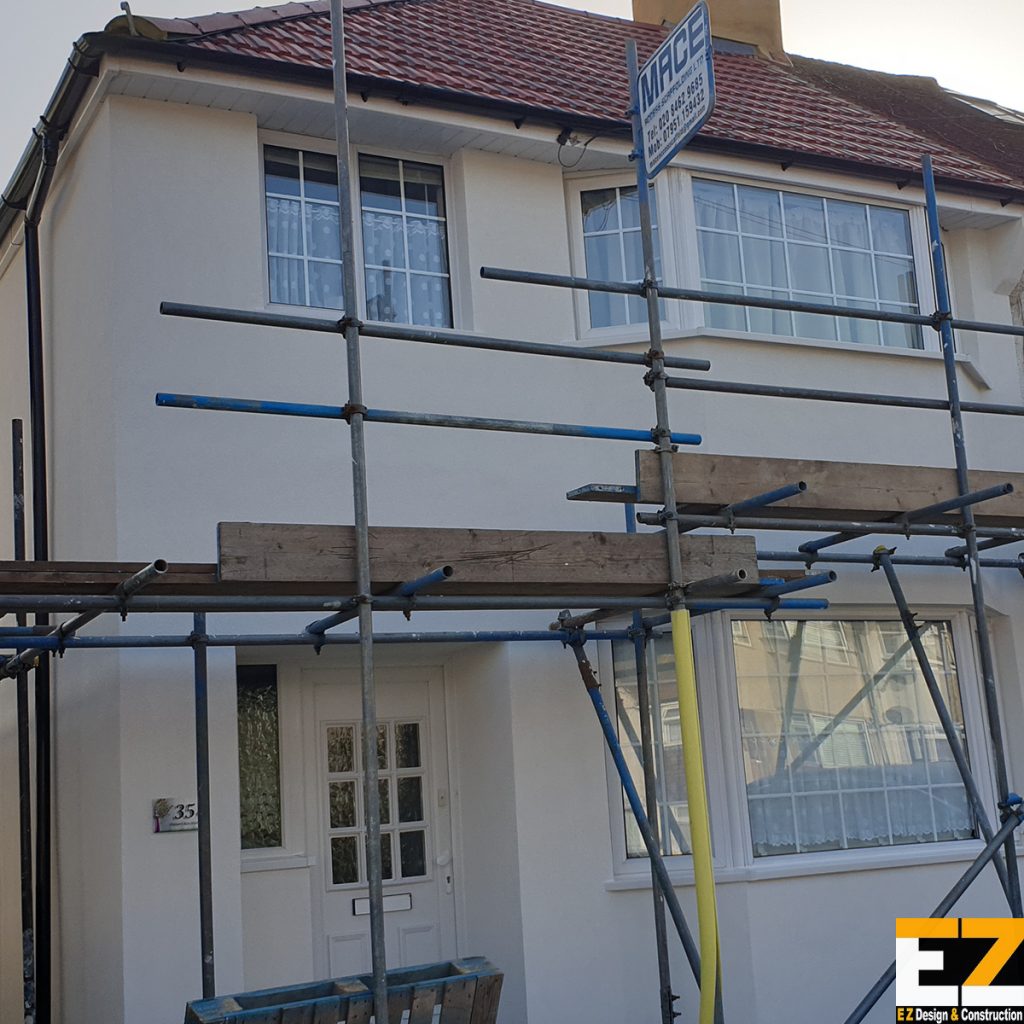 External Wall Insulation Sidcup carrying out solid wall insulation installation on residential property