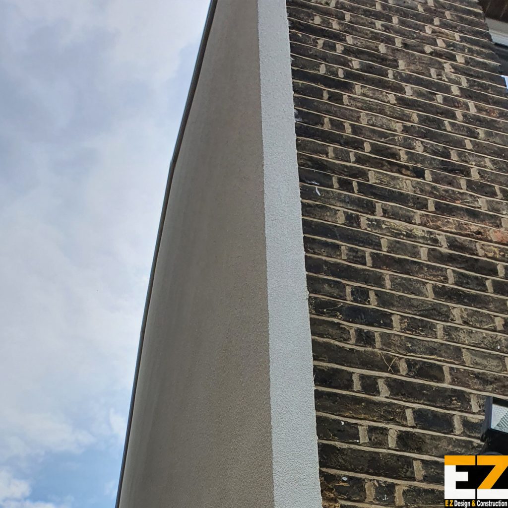 Finished External Wall Insulation - Sundridge Bromley project viewed from garden