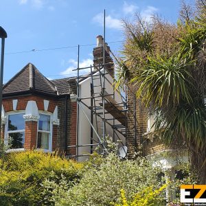Finished project External Wall Insulation Sundridge Bromley - with scaffold still in place